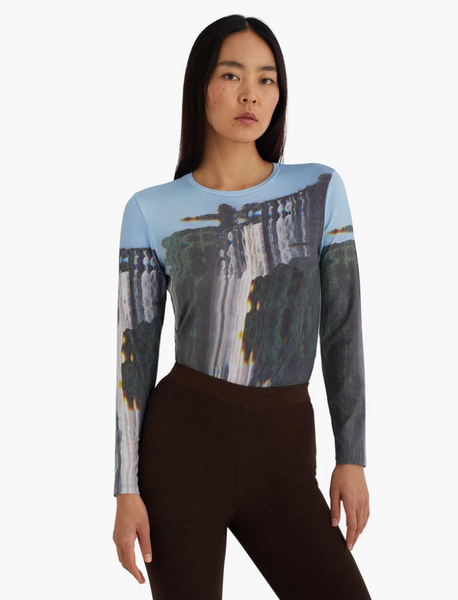 VICTORIA | PALOMA WOOL | WATERFALL PRINT LONG SLEEVE TSHIRT